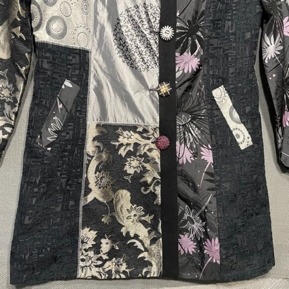 Anthropologie Dor Dor Couture Boho Coat Avant Garde Embroidered Brocade Velvet - Picture 10 of 13